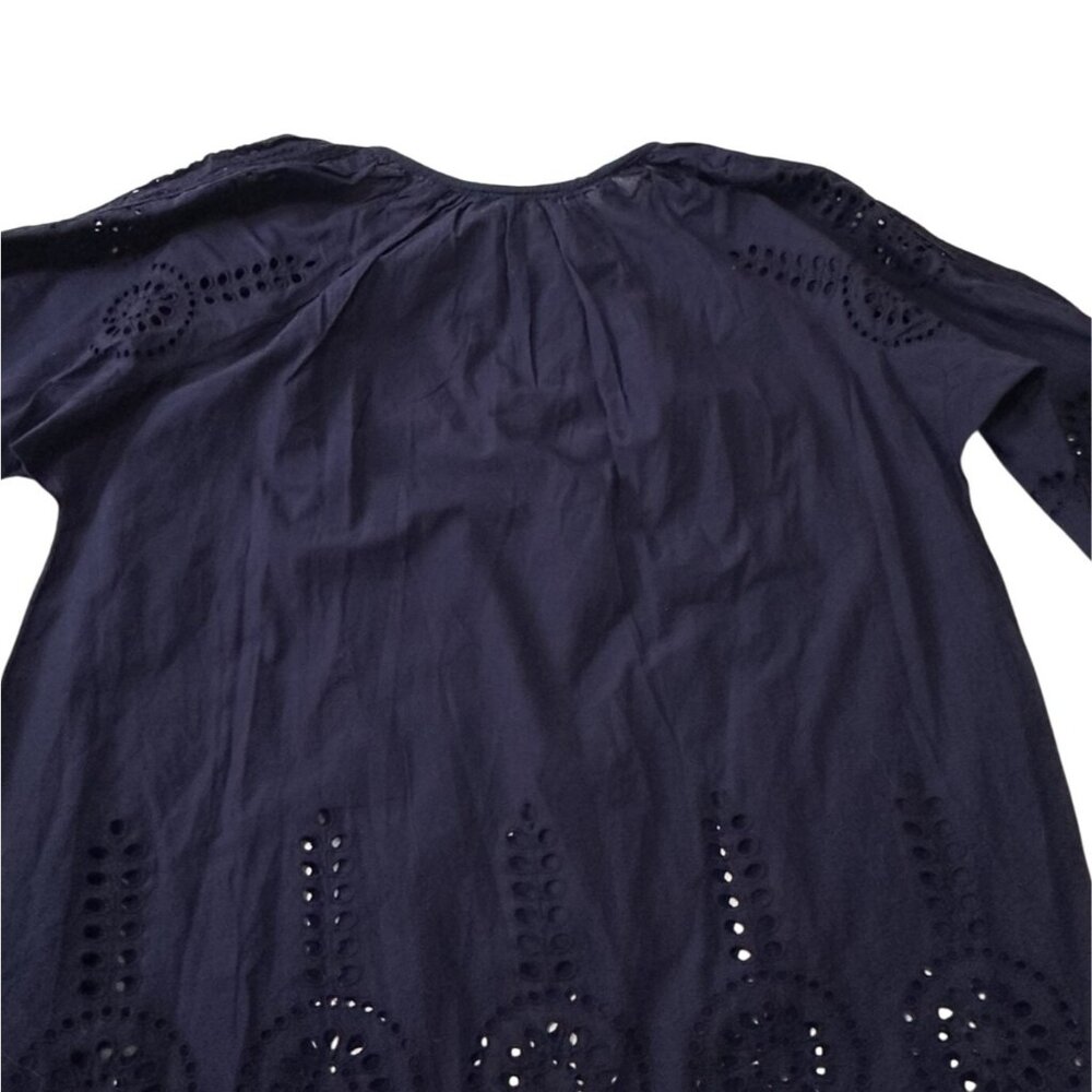 Melissa Odabash Ashley Eyelet Cotton Cover-up  Mini Dress, Size S Navy NWT - Picture 13 of 16
